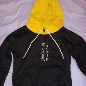 Black and Yellow Pullover Hoodie